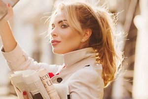 Attractive woman with her hair in a ponytail